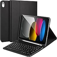 Vista 1 de Funda para iPad 11/10ª generación con teclado, funda de teclado Bluetooth desmontable para iPad A16 2025 de 11 pulgadas/10ª generación 2022 de 10.9