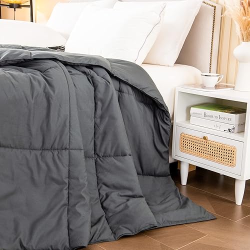 Miniatura 7 de Edredón de plumón suave para todas las estaciones, edredón de cama alternativo, esquinas reversibles, edredón cálido y esponjoso para invierno y