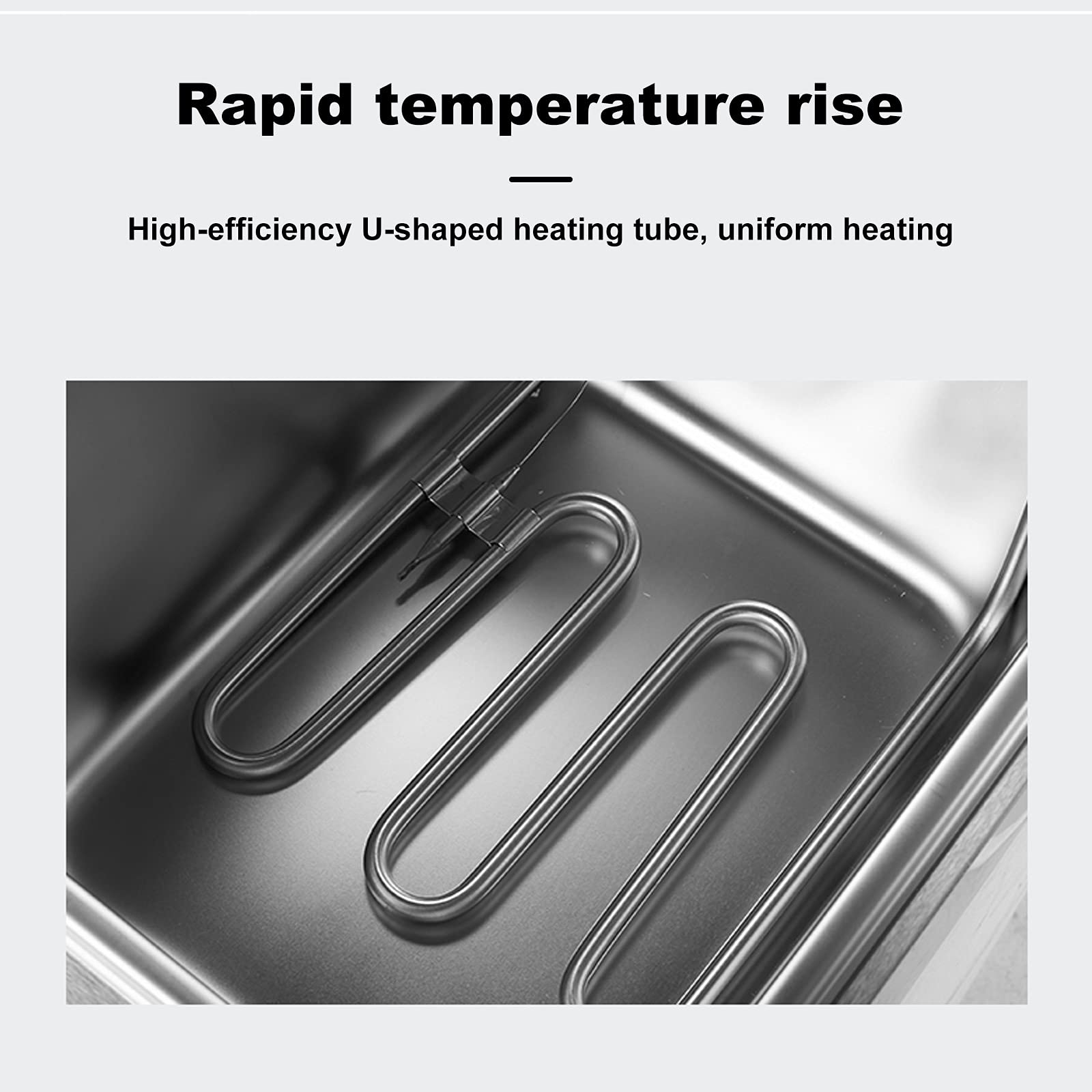 Freidoras Eléctricas Comerciales Profundas, Eléctricas con Tapas De Cesta, 6L/12L De Profundidad, Acero Inoxidable Resistente, Grasa Profunda para Restaurante, Hogar, Cocina, Cocinar Aliment