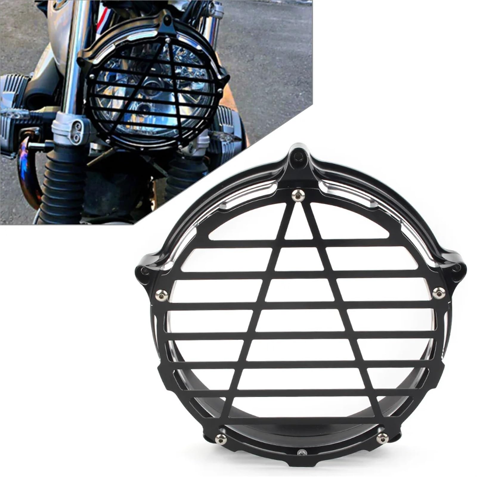 Motorcycle Headlight Guard for Bezel Trim Ring Headlamp Grille