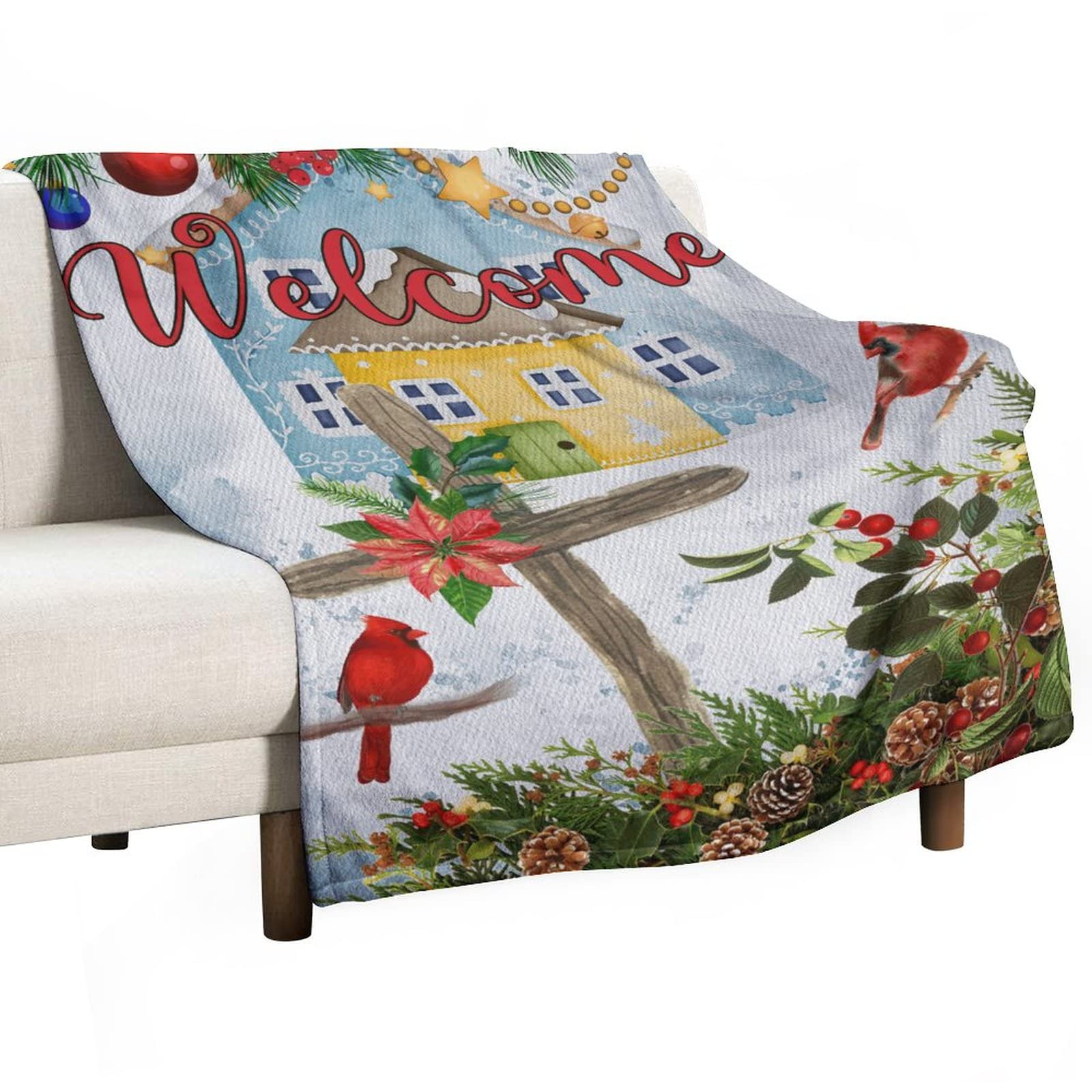Couverture cardinal en flanelle pour se détendre au chaud sur le canapé pendant les soirées d'hiver