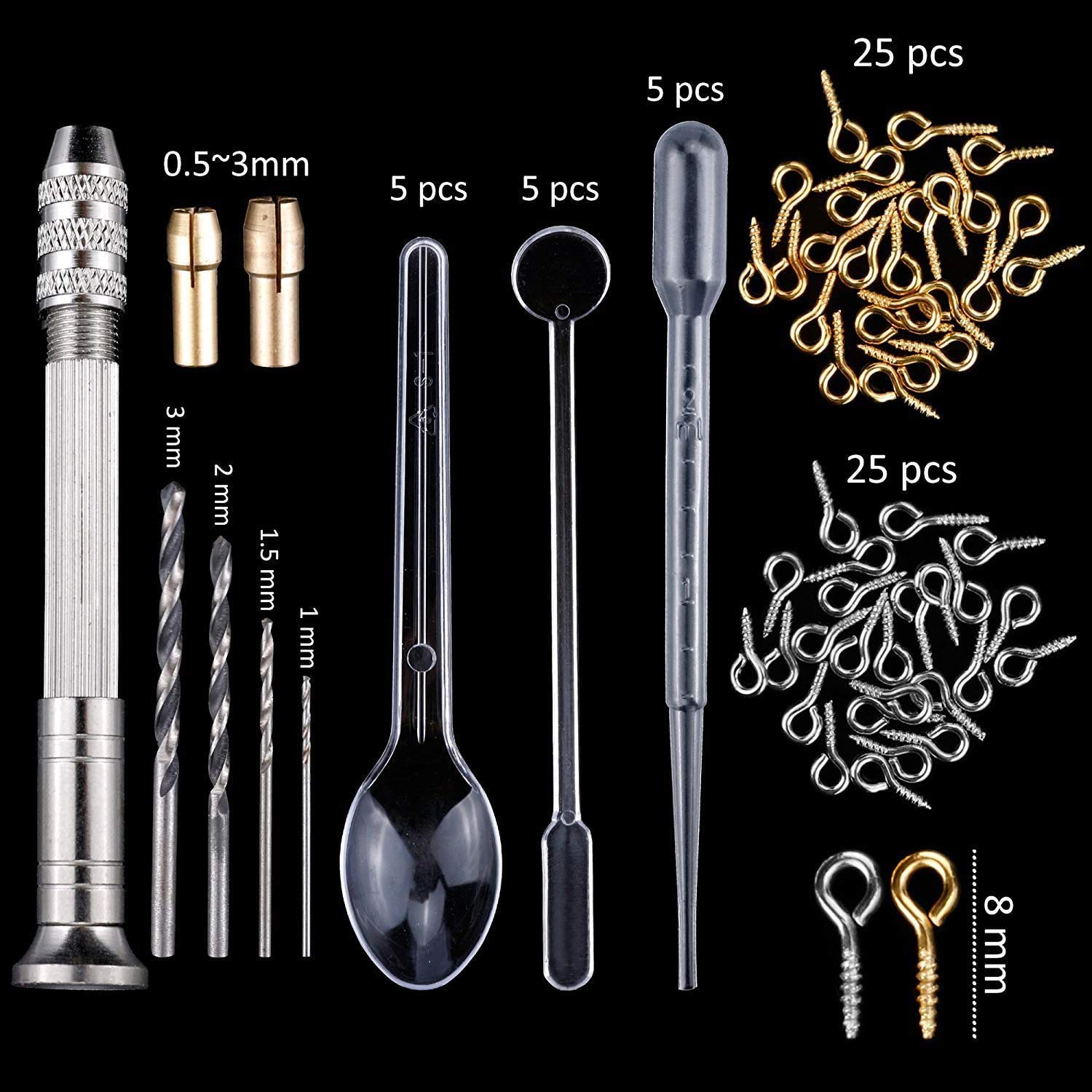 Queta 284Pcs Jewelry Pendant Moulds Silicone Mould Jewellery Moulds Silicone Epoxy Resin Jewellery Moulds Set for DIY Pendant Jewellery Stand Bracelet Jewellery Shapes - Image 3