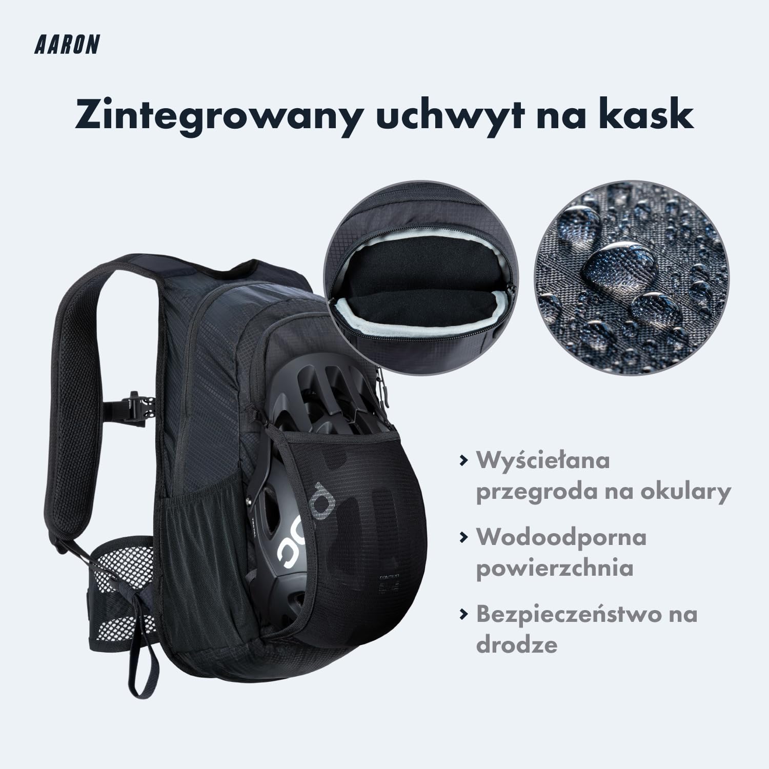 AARON Plecak rowerowy i plecak turystyczny, 8 l lub 25 l, plecak rowerowy, wodoszczelny, z ochroną przed deszczem, mały plecak narciarski, dla kobiet i mężczyzn