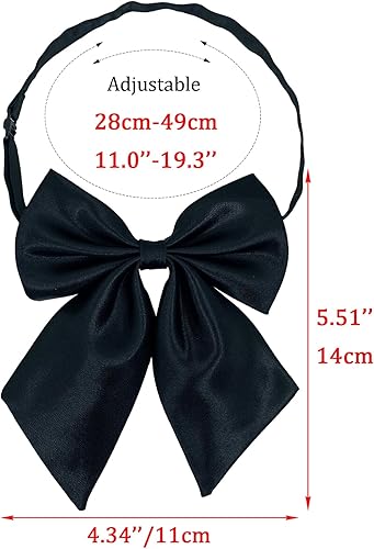 Miniatura 4 de Pajarita para mujeres y adolescentes, elegante corbatín de satén para uniforme escolar, graduación o camiseta, accesorio W-B1