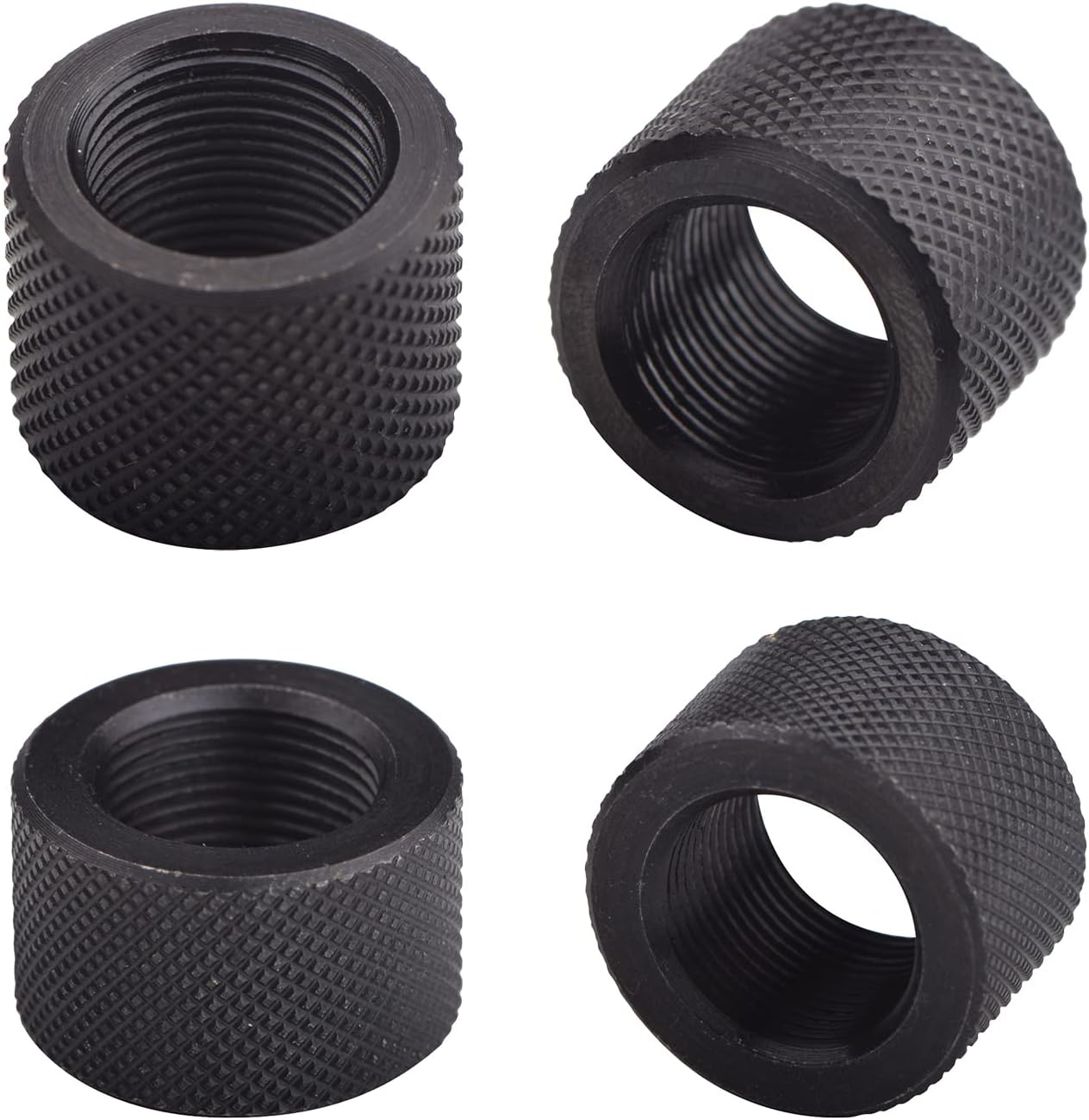 4 Pack 1/2 x 28 & 5/8 x 24 Thread Protector Steel for .22LR .223 5.56 & .308 LR308
