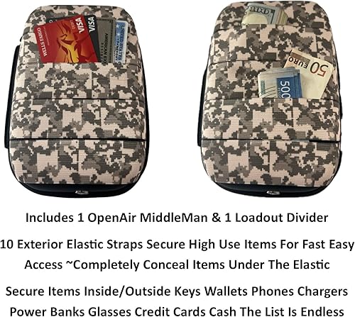 Miniatura 3 de Keyfit Tools OpenAir MiddleMan - Estuche de transporte diario para hombres, libera tus bolsillos y organiza tu vida bolso para hombre