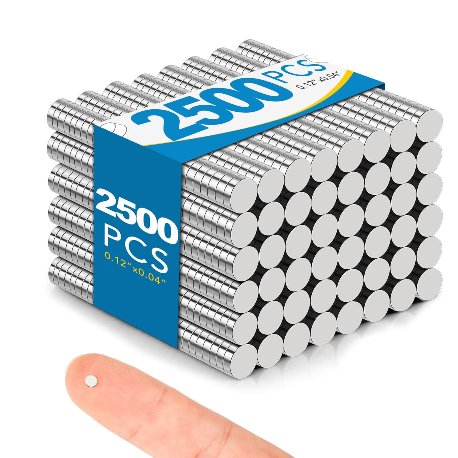 Small Magnets, 2500 Pack Refrigerator Magnets 3x1mm Rare Earth Magnets Neodymium Magnets for Crafts, Whiteboard, Kitchen Cabinet