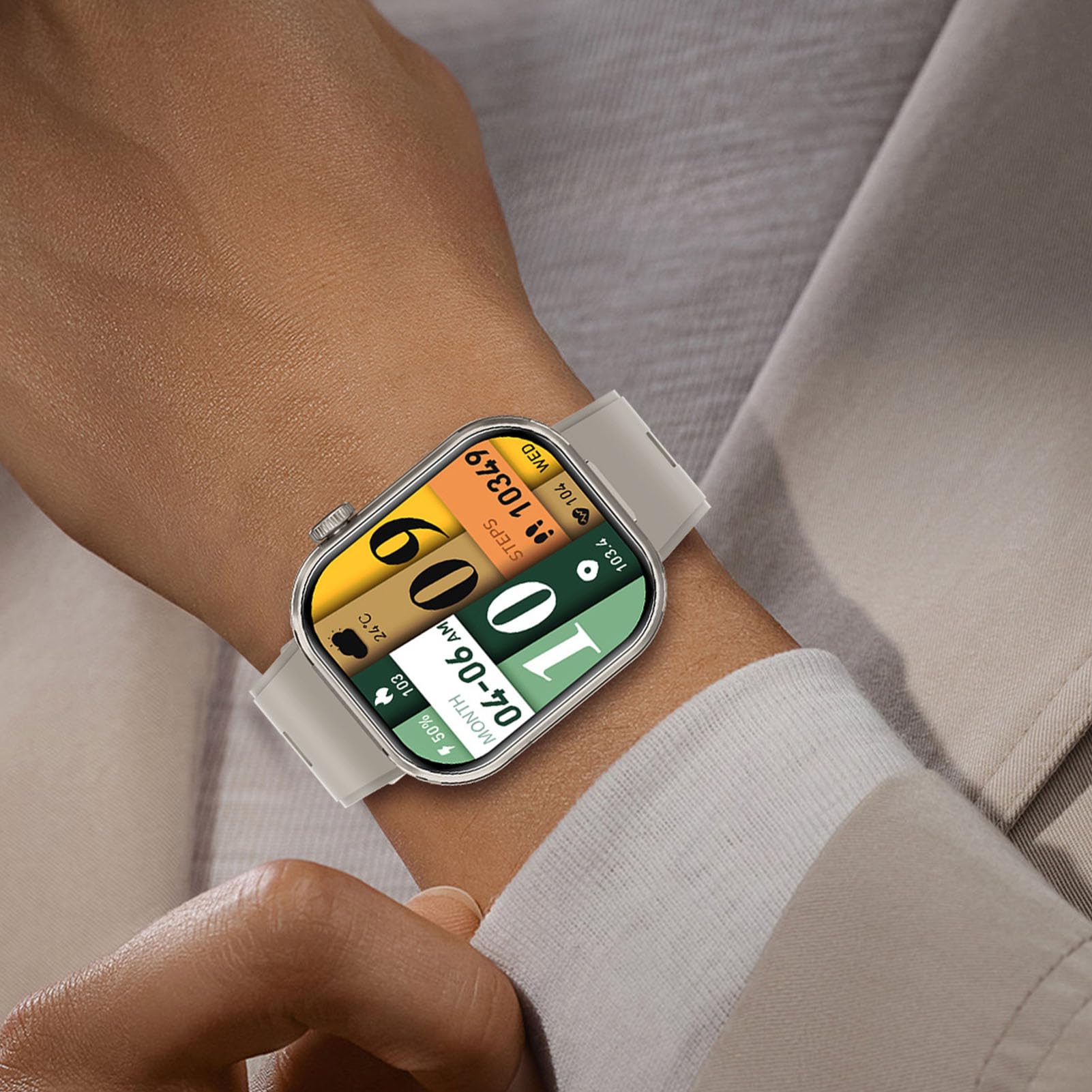 Orologio Sportivo Impermeabile con Auricolari Touch Screen HD Auricolare IP67 per Viaggiatori e Appassionati di Fitness 41,3x16mm 175-242mm