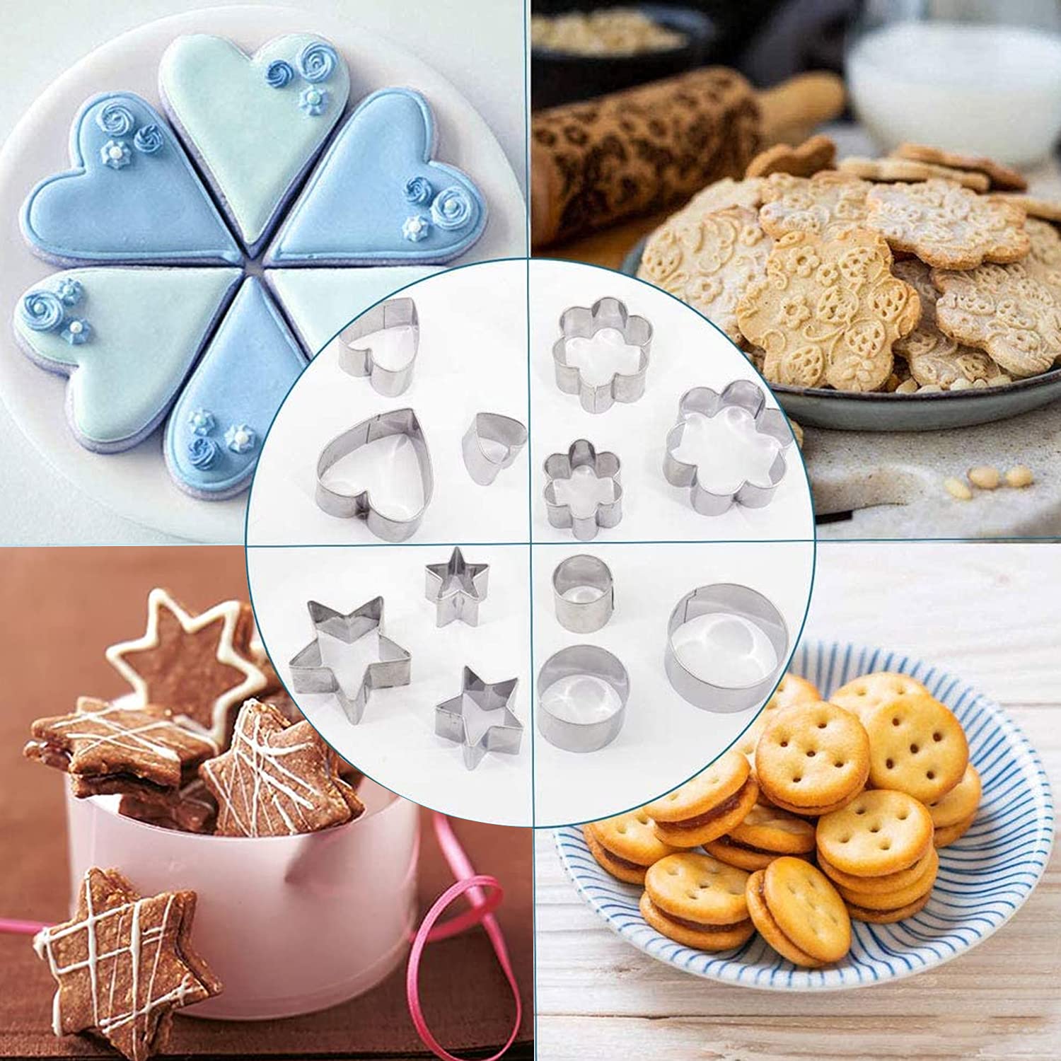 Wilton Beccucci in Acciaio Inox #2D Fiore a Goccia Cardato, Beccucci Sac a Poche, Piping Tip Riutilizzabile per Decorare Torte, Cupcake, Biscotti, Pasticcini