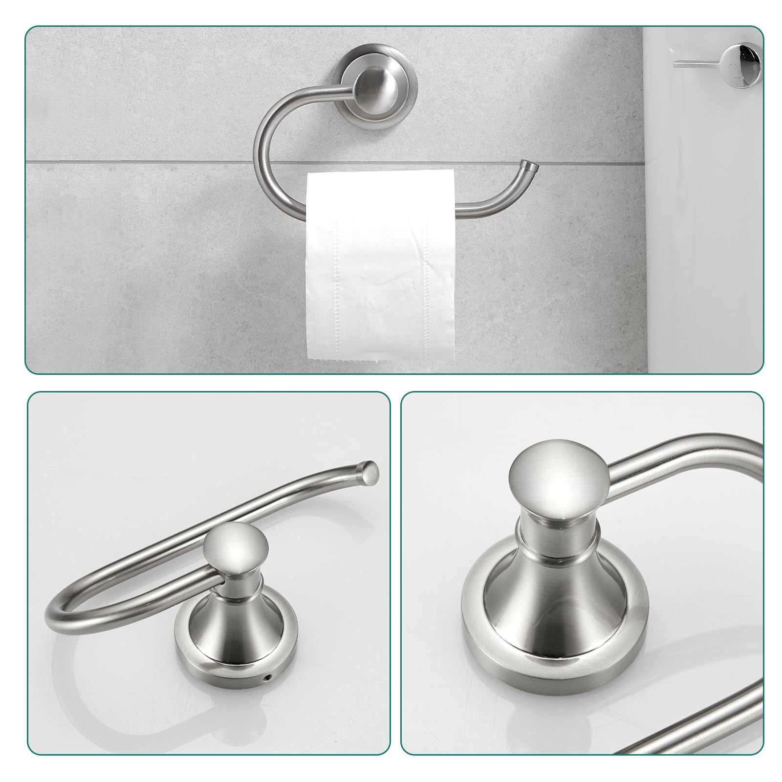 Rv Toilet Paper Gunmetal 5-Piece Bathroom Accessory Set: Towel