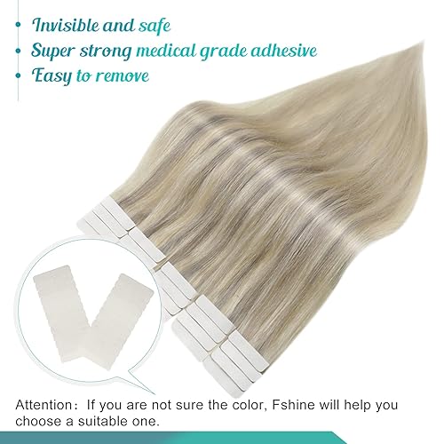 Miniatura 5 de Extensiones de cabello humano, color balayage, extensiones en cinta de 12 a 24 pulgadas, 100 % trama brasileña, 1.06 - 1.76 onzas, 20 piezas de