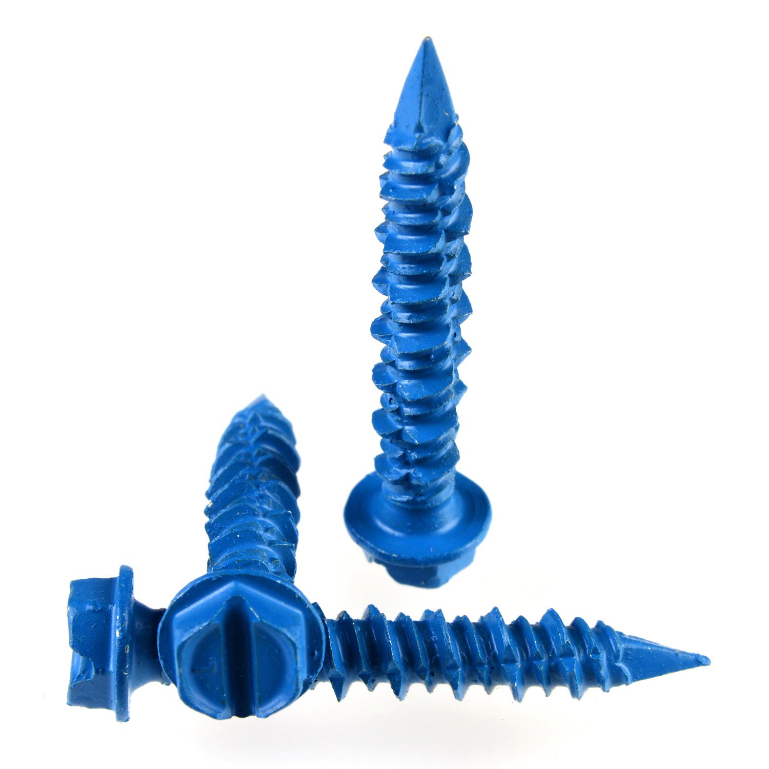 Ansen Tools AN-133 Diamond Tip Hex Head Concrete Screw Anchor 3/16" x 1 1/4". 100 Piece With Drill Bit