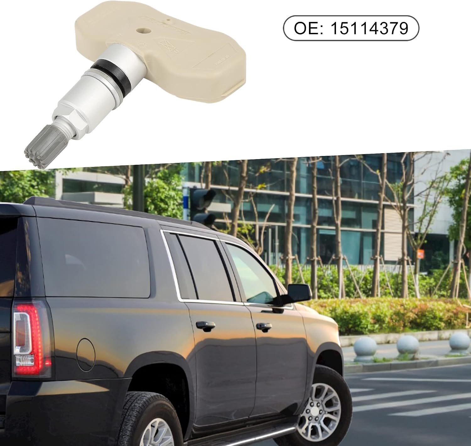 Car TPMS Sensor Tire Pressure Sensor 15114309 for GMC Yukon 2005-2006 Black