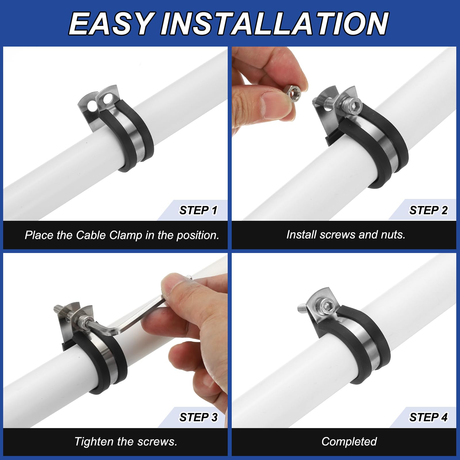 PATIKIL 14mm (5/9") Cable Clamps - Image 4