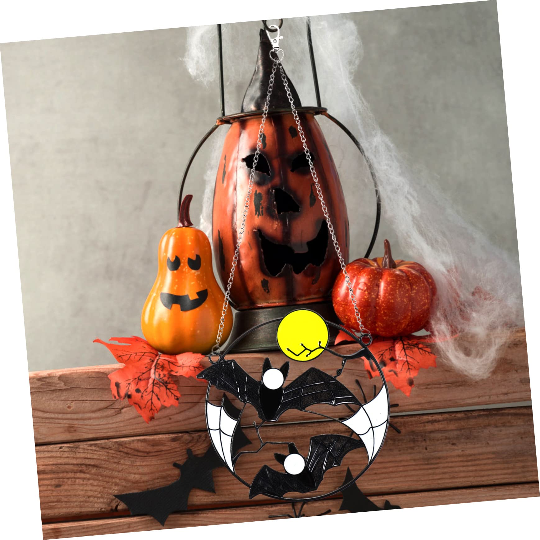 ABOOFAN 4 Pezzi Pendente Pipistrello Proposto Ornamento Da Appendere a Pipistrello Campanelli Eolici Di Halloween Accessori Decorazioni Per Feste Di Halloween Porta Black Ferro Da Stiro