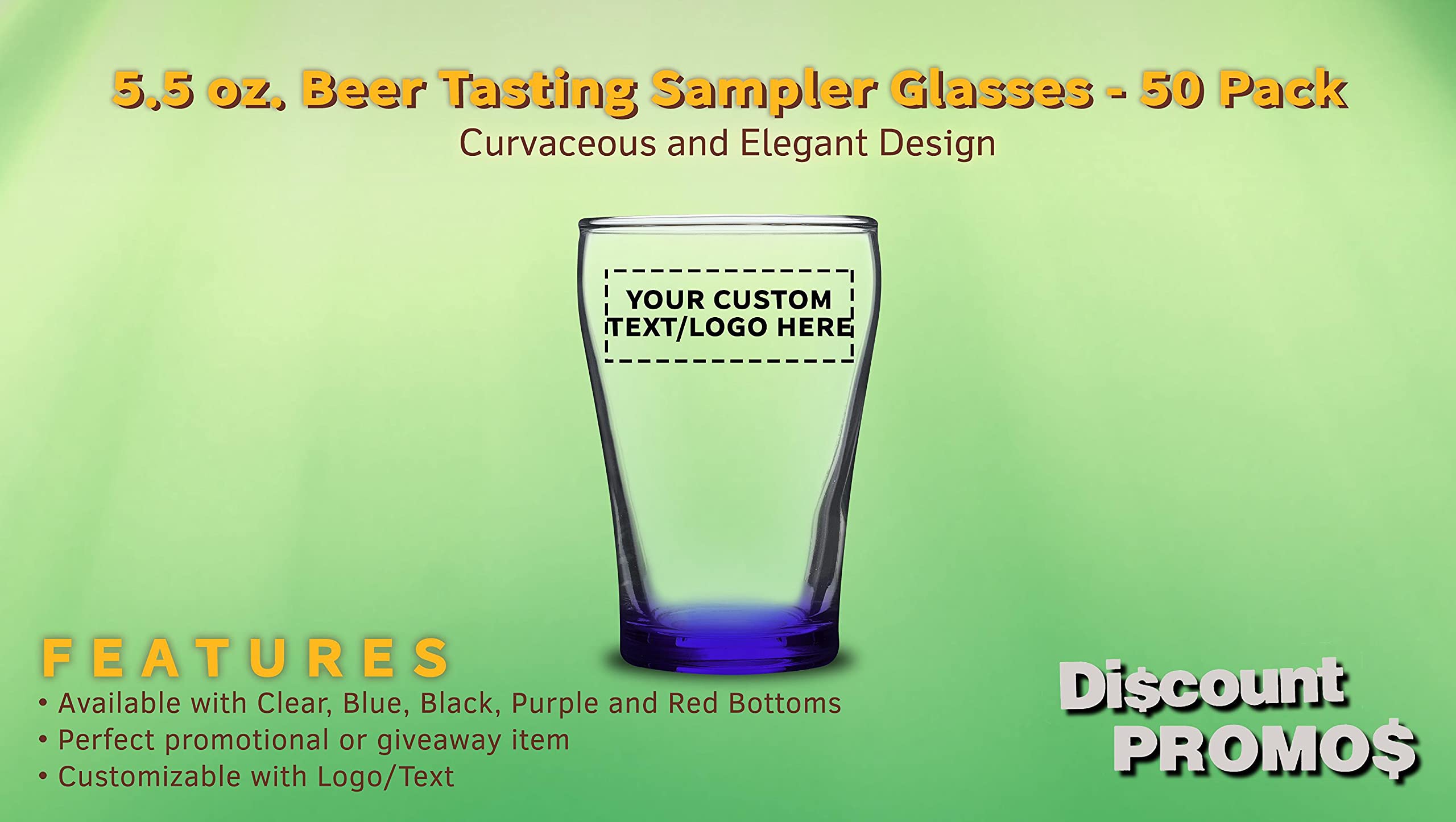 Custom Shot Glasses 5.5 oz. Set of 50, Personalized Bulk Pack - Sampler, Great for Wedding, Party, Birthday, Events - Purple