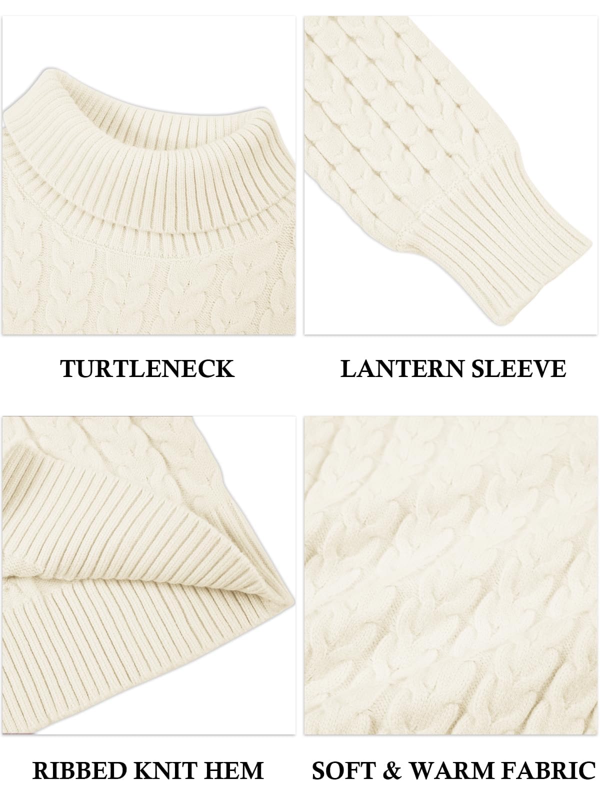 Haloumoning Pull Fille Col Roulé Manches Longues Pull Tricoté Lâche Casual Hauts Enfants Automne Hiver Sweater