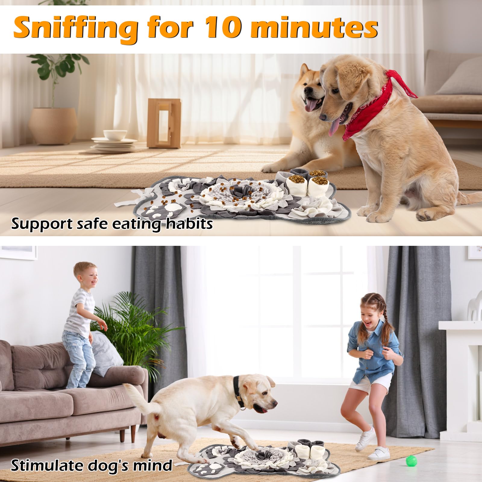 Alfombra olfativa y de entrenamiento lavable para perros, juguete interactivo para perros