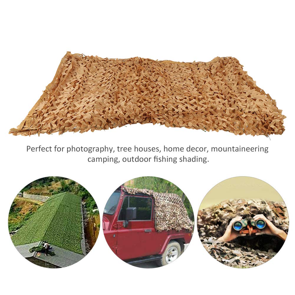 NDNCZDHC Camo Netting, Camouflage Net, Outdoor Military Camouflage Net for Photography, Hunting, Camping, Home Decoration, Sun Shade(2x4 m-Brown)