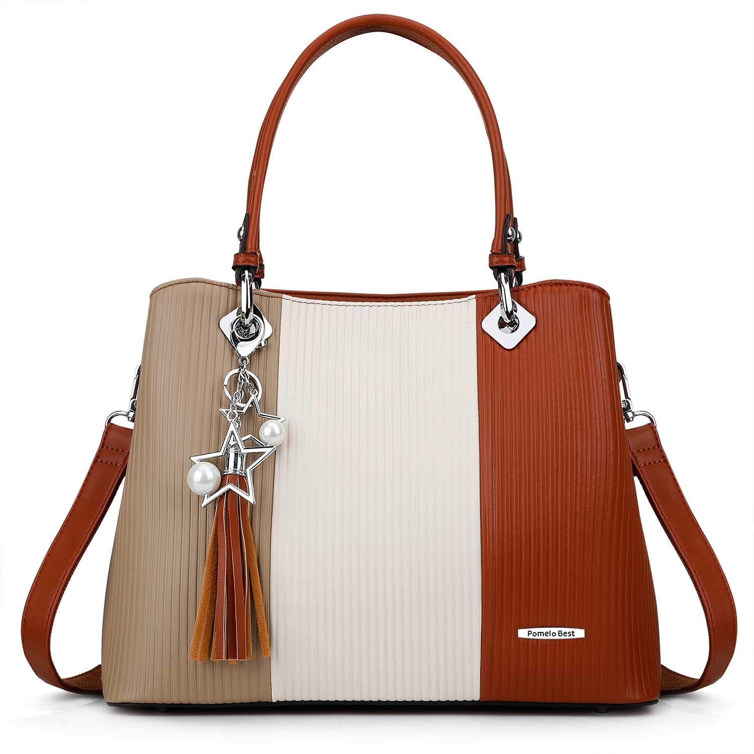 Pomelo BestHandbags for Women with Multiple Internal Pockets in Pretty Color Combination