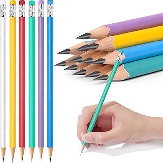 AUAUY Pencils #2 HB, Number 2 Pencils with Eraser, 12PCS Wood-Cased Pencils Cute Pencils Graphite Pencils Sketch Gift Pencils for Kids, Adults, School, Office, Wedding Party Favors-Triangle