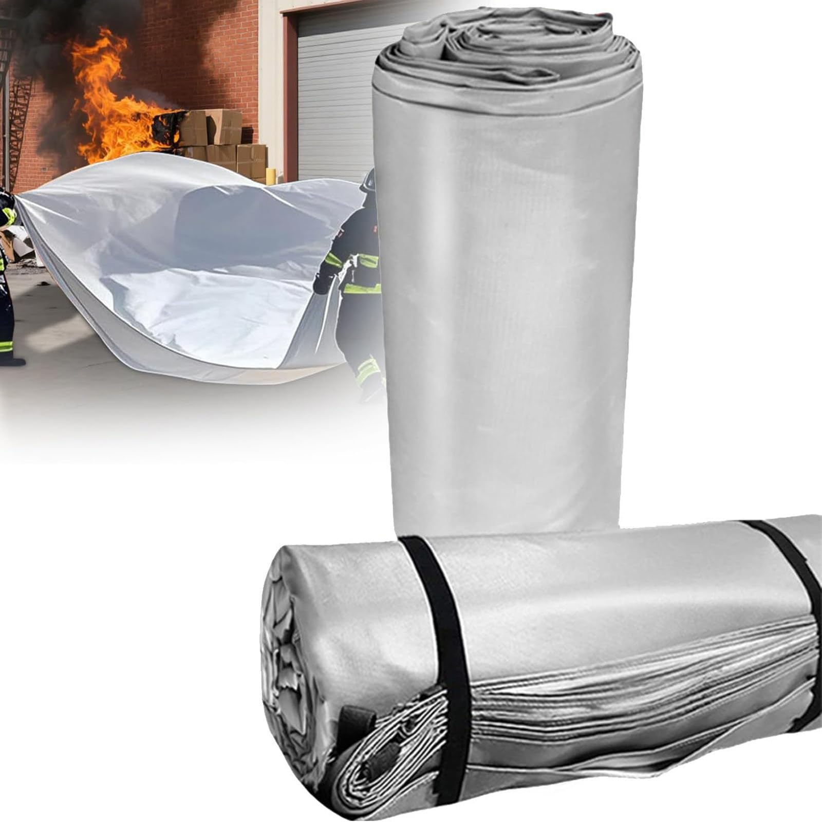 Manta ignífuga para seguridad de vehículos eléctricos, reutilizable, con bolsa de transporte, para estaciones de carga de garaje y almacenes