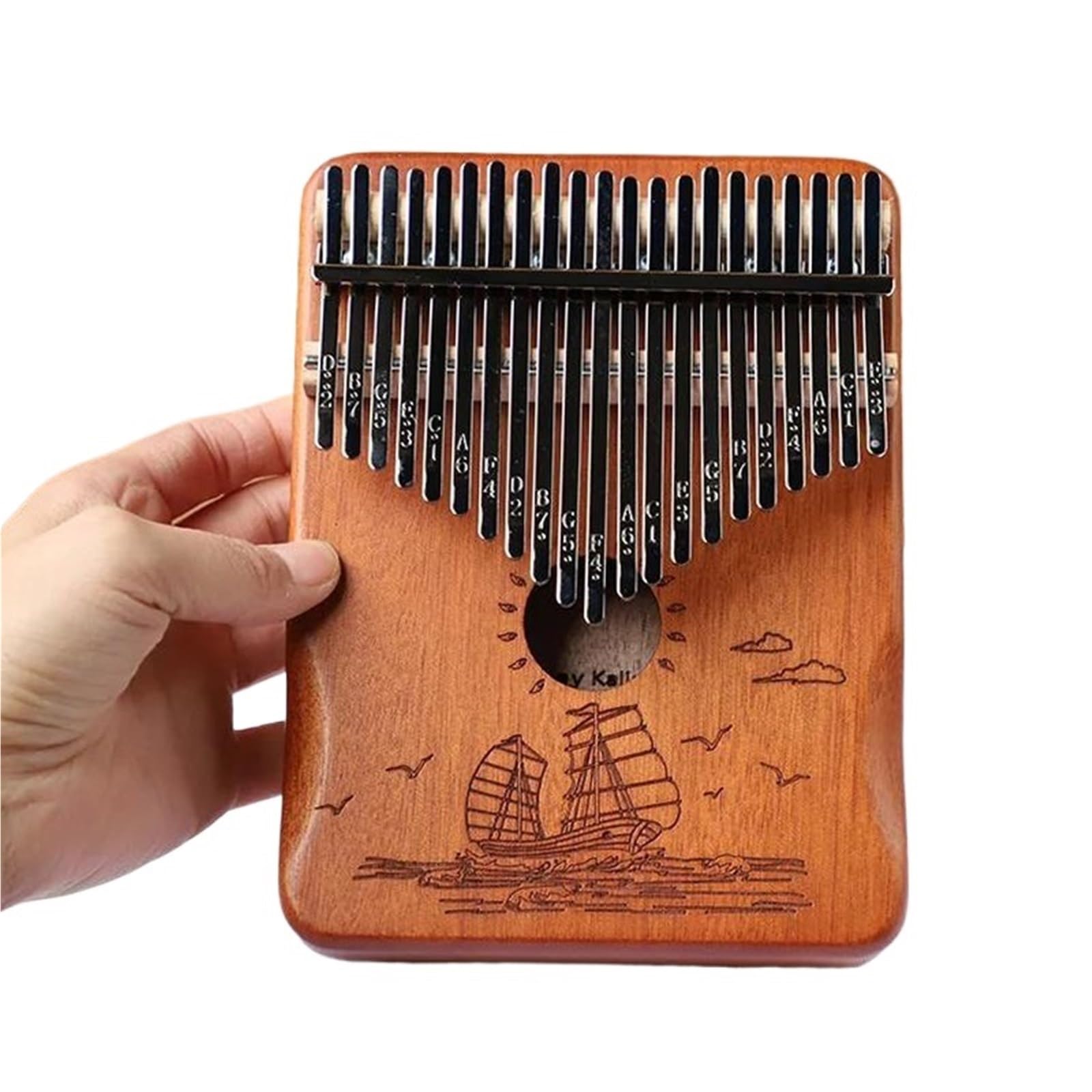 Kalimba Instrument Professionelles 21-Daumen-Klavier, Tragbar, Für Anfänger, Kalimba, Musiktastatur, Instrumente, Zubehör, Fingerklavier(Style 2)