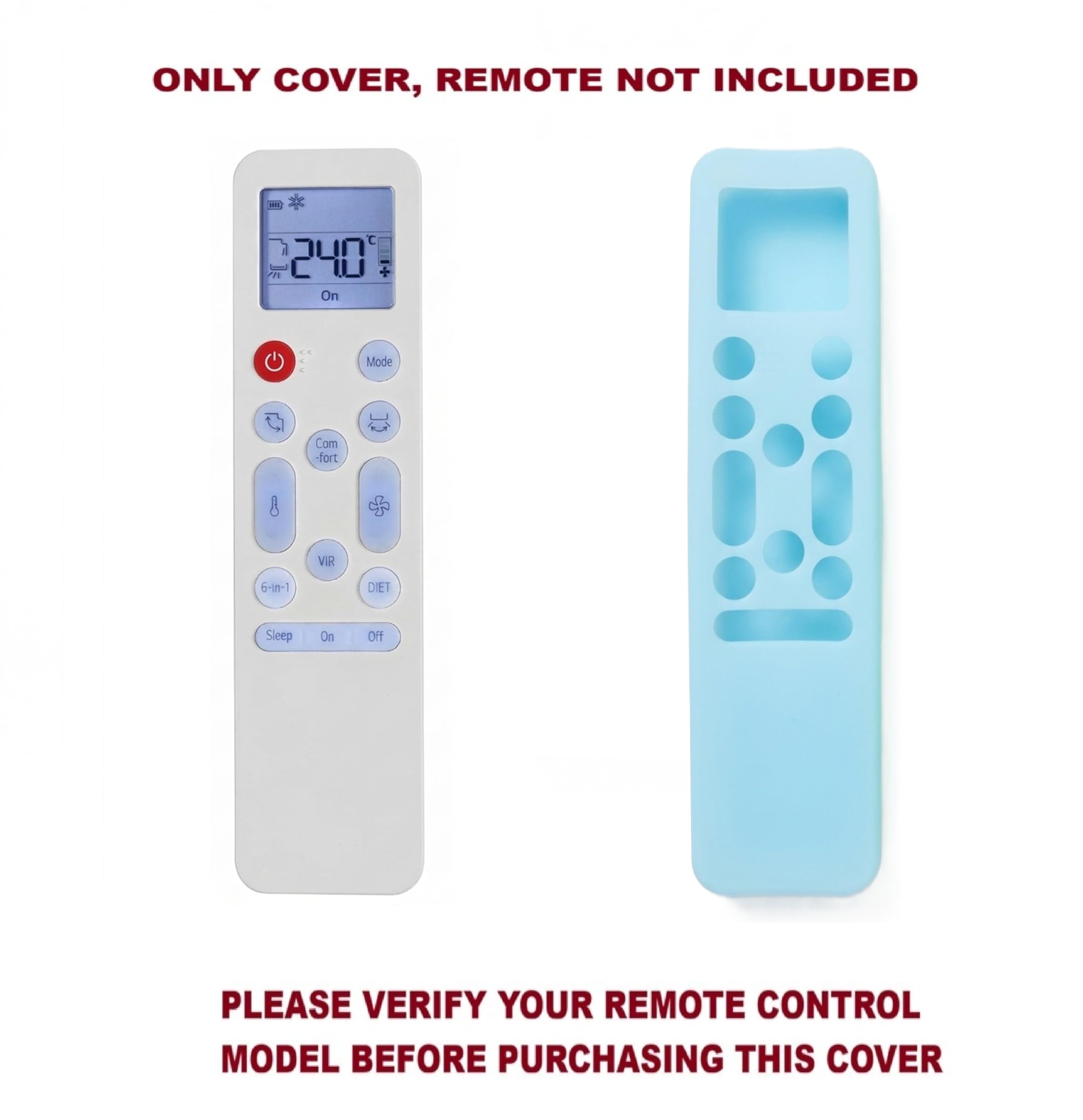 LG AC Remote Cover - Glow in Dark Silicone -2 LG AC Remote Cover - Glow in Dark Silicone -2