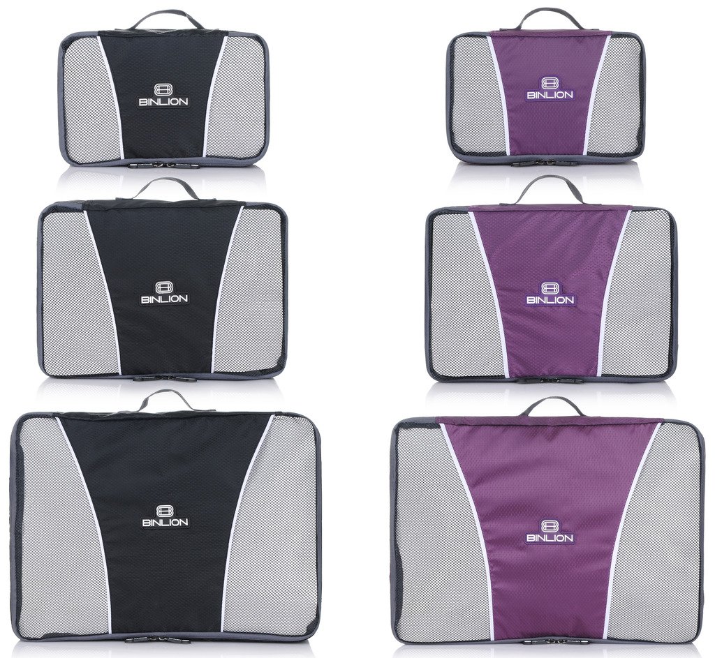 Binlion Packing Cube Set- T-Shirt Organizer Underware Organizer Single Shoe Bags and Double Play Shoe Bags