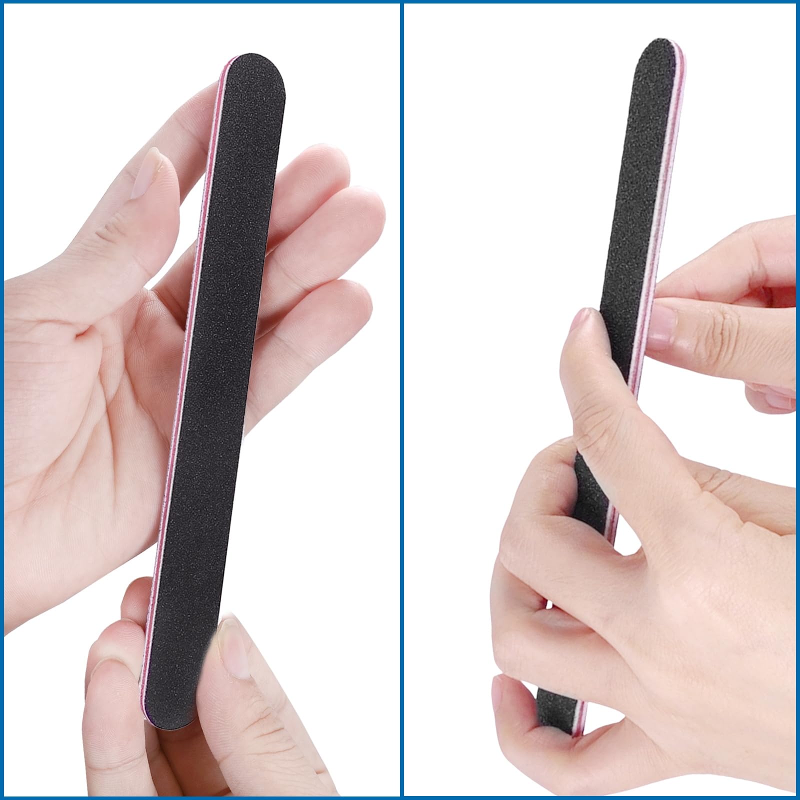 200 Stück Nagelfeilen, Körnung 100/180, Schmirgelbrett, Nagelfeilen, doppelseitige Emory Fingernagelfeilen für Natur- und Acrylnägel, Gelnägel, professionelle wiederverwendbare Maniküre, Pediküre,