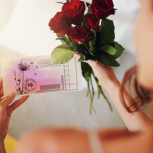 Miniatura 4 de GLOBLELAND Sellos transparentes de silicona con fondo de flores vintage, sellos de silicona retro, sellos de goma transparentes de silicona para