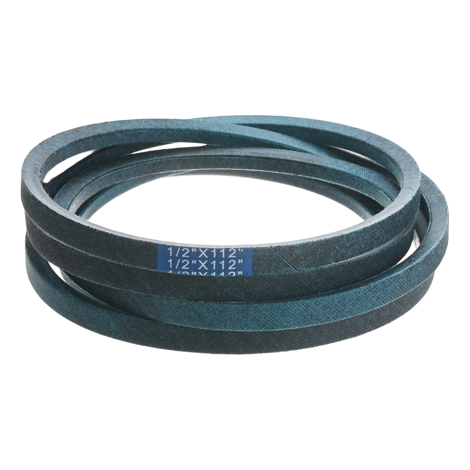 M METERXITY 1/2 x 112 Inch Mower Deck Belt Lawnmower Drive Aramid Fiber Construction Garden Mower Transmission Belt Durable Replacement for Most Lawnmowers Dark Green