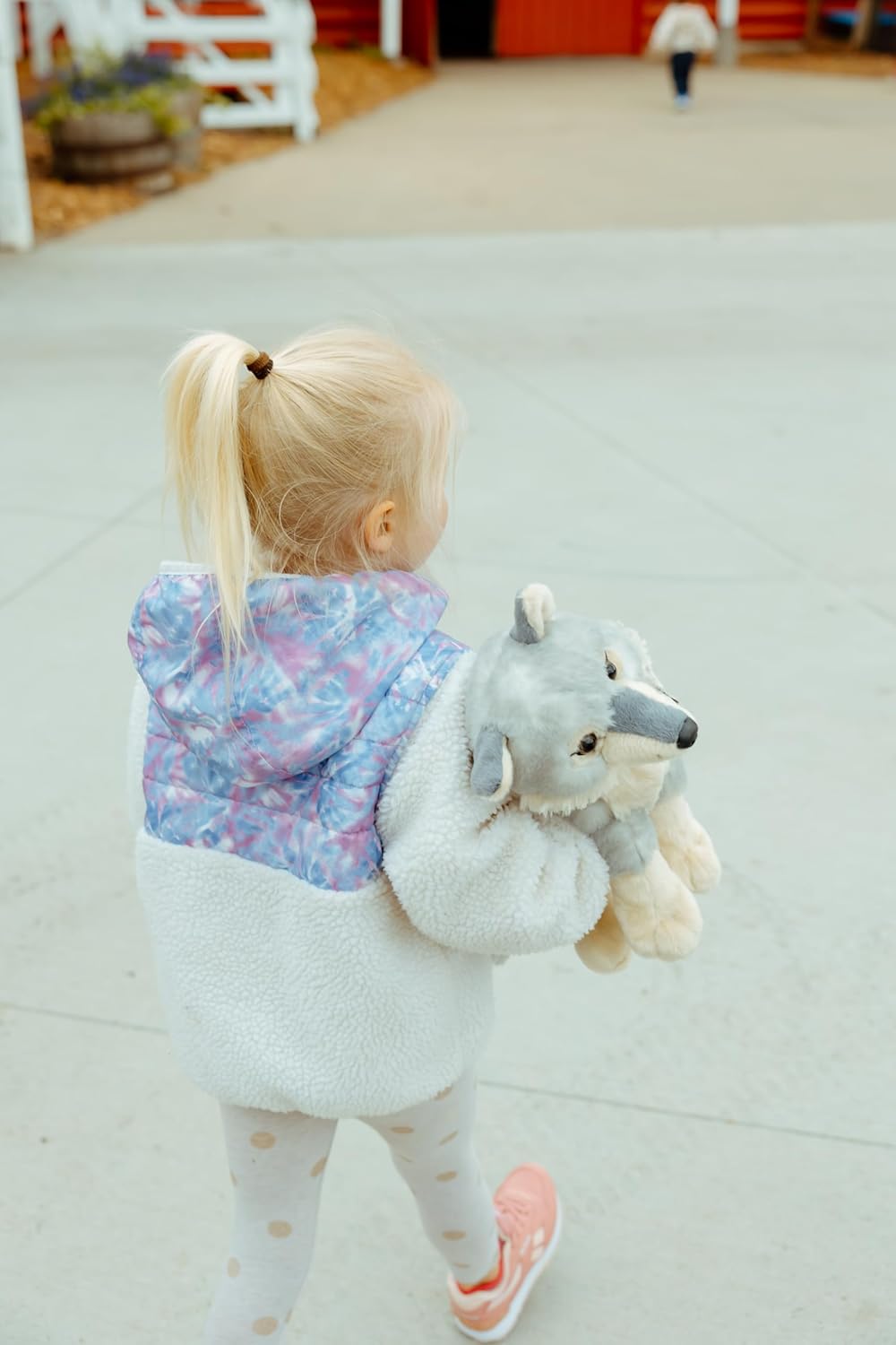 The Petting Zoo Grey Wolf Stuffed Animal Plushie, Gifts for Kids, Earth Keeperz Wildlife Animals, Zoologee Grey Wolf Plush Toy, 12 inches - Image 5