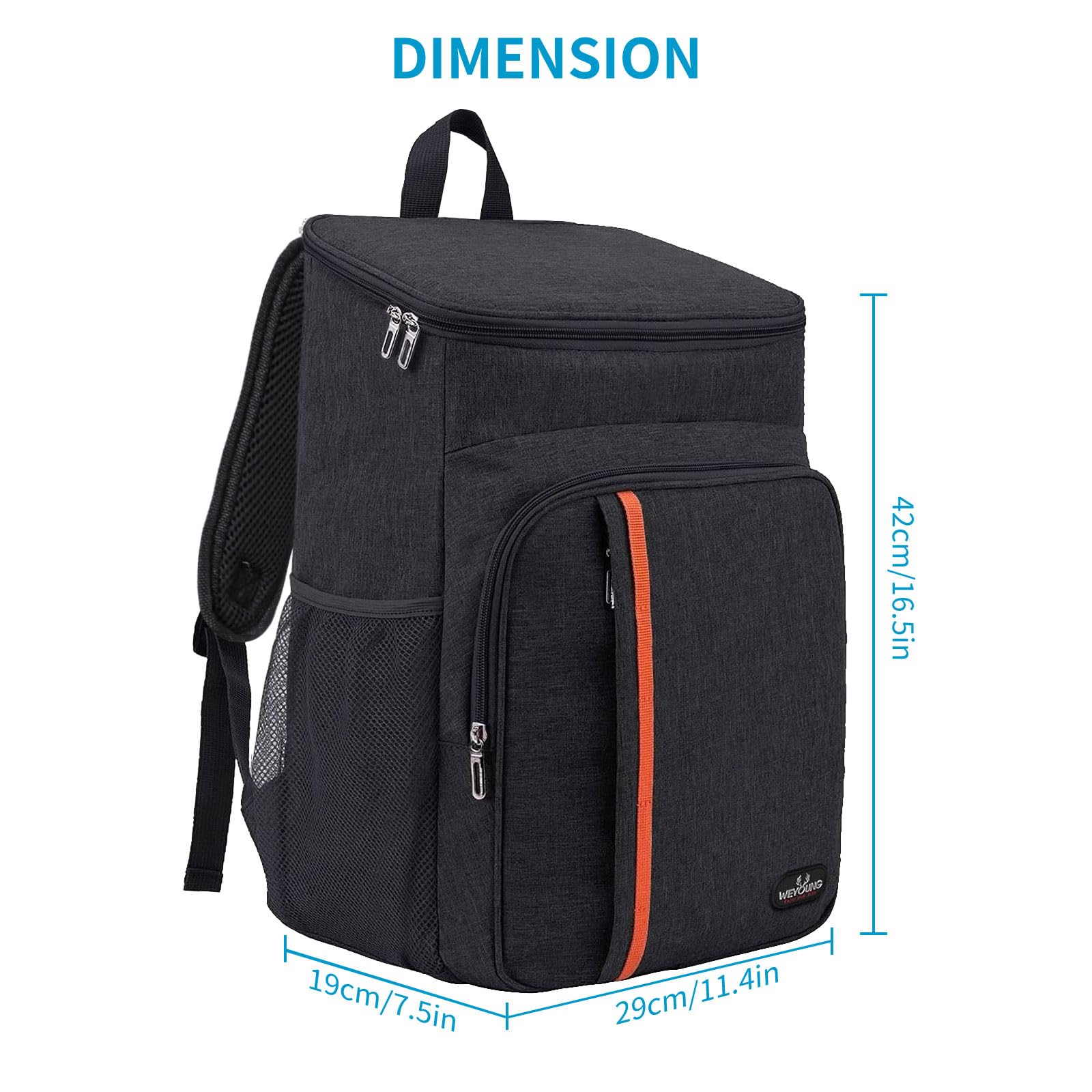 HEQUN Zaino Termica 23L Borsa Frigo Isoterma per Alimenti Picnic Escursionismo Campeggio