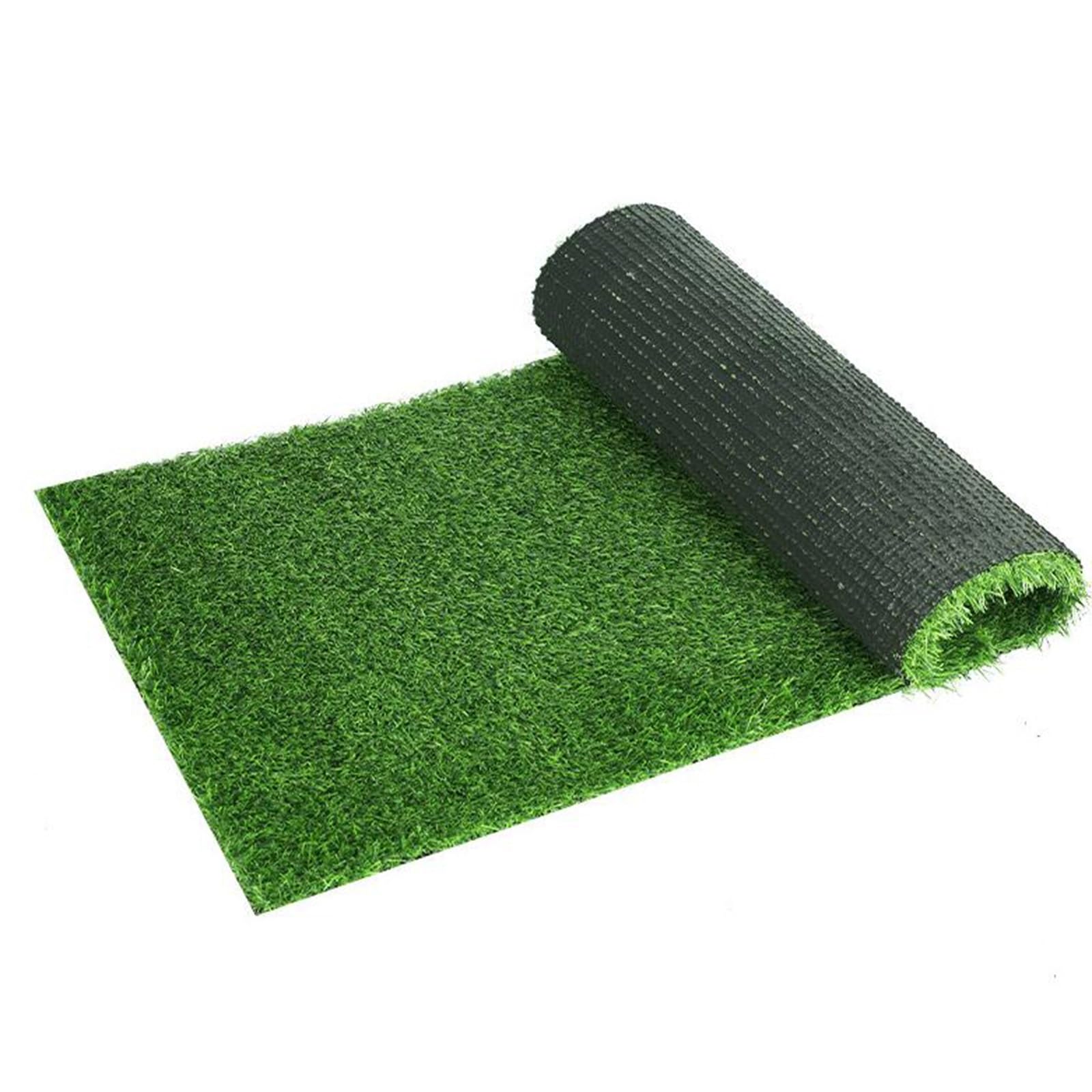 Tappeto in Erba Sintetica 2 m x 2 m, Tappeto in Erba Sintetica realistica per Uso Esterno, Sostituzione del Prato in plastica Resistente, Tappeto in Erba Sintetica Verde Spesso 3 cm