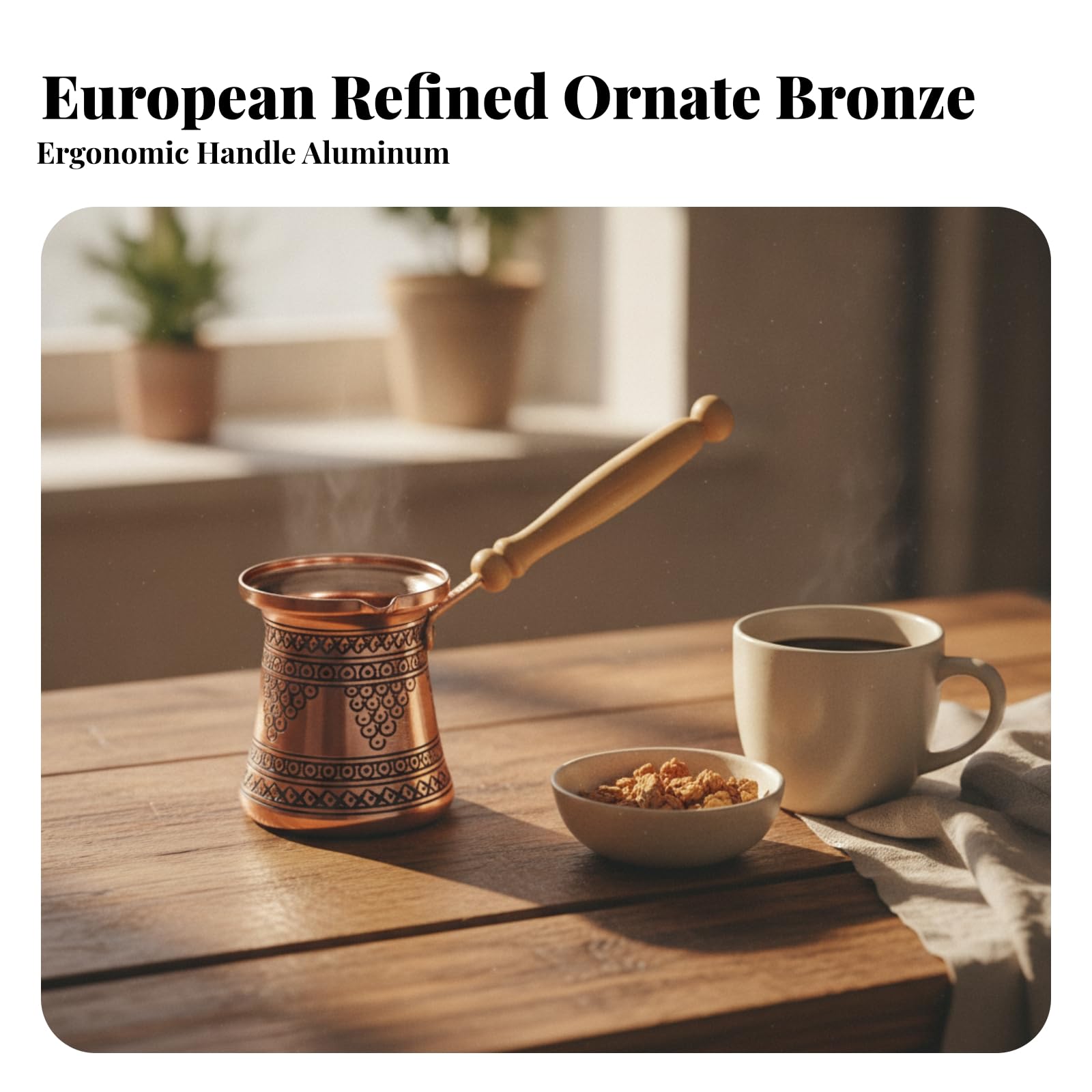 Traditionell Kaffeekanne | Kanne, praktischer integrierter Ausguss, Geschirr, für Kaffeeritual, Camping, getränkFans, Kaffeeliebhaber