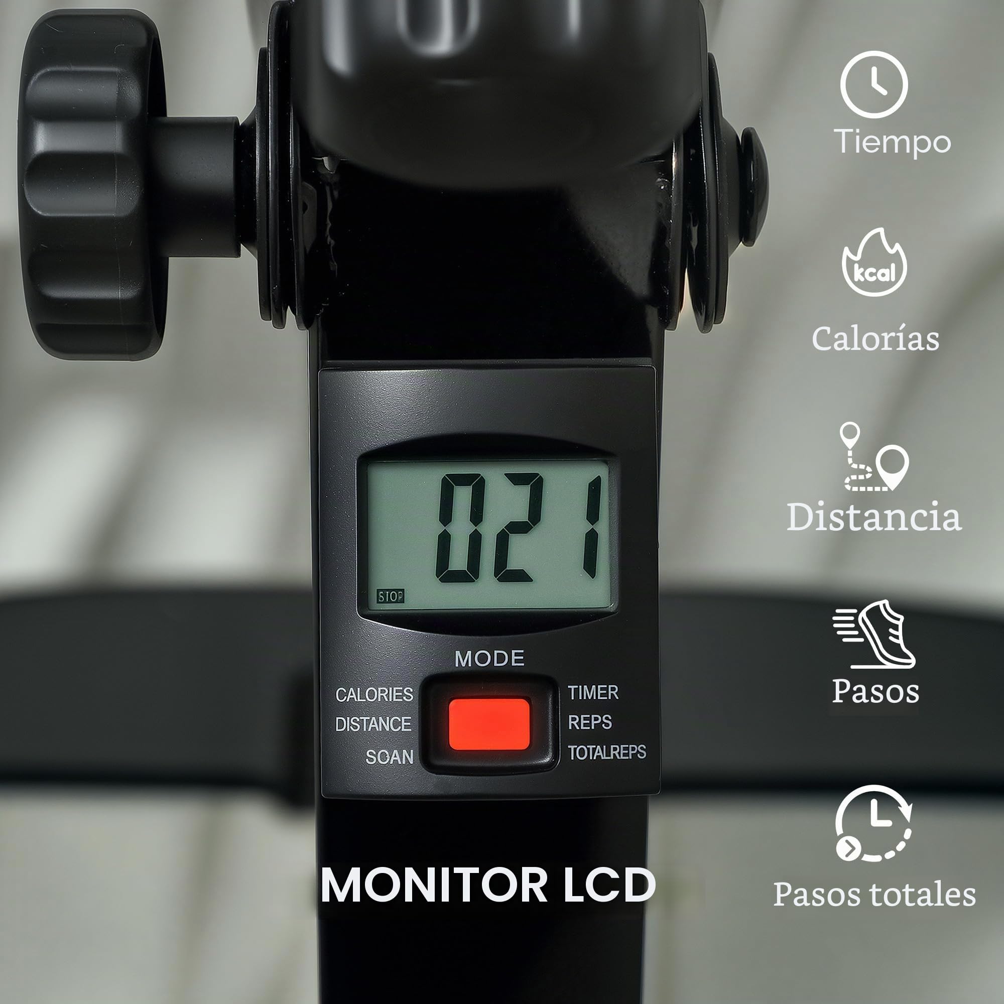 SPORTNOW Bicicleta de Pedal de Rehabilitación Plegable para Piernas y Brazos, Bicicleta de Ejercicio de Rehabilitación para Personas Mayores con Pantalla LCD, Pedales de Masaje, Altura de Manillar