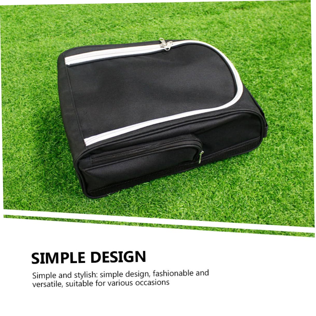 Borsa Portascarpe da Golf in Nylon Nera, Contenitore per Paio
