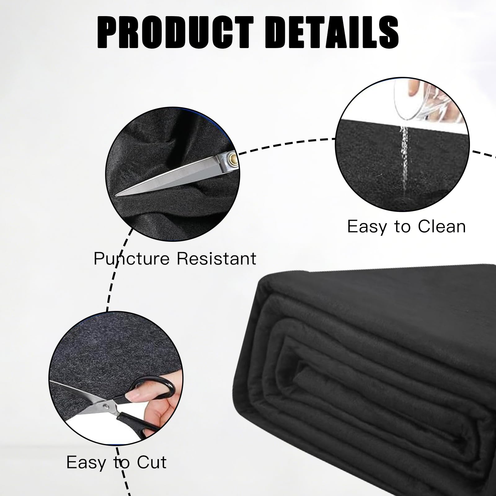 460 cm de diámetro, base redonda para piscina de pie y jacuzzi, lona antideslizante para el suelo, resistente y sin costuras, protector de suelo para piscina, fácil de colocar