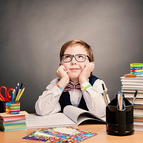 Miniatura 4 de Junkin 32 pulseras con certificado de estudiante de estrella, regalo de reconocimiento de certificado de feliz cumpleaños, felicitaciones premio del