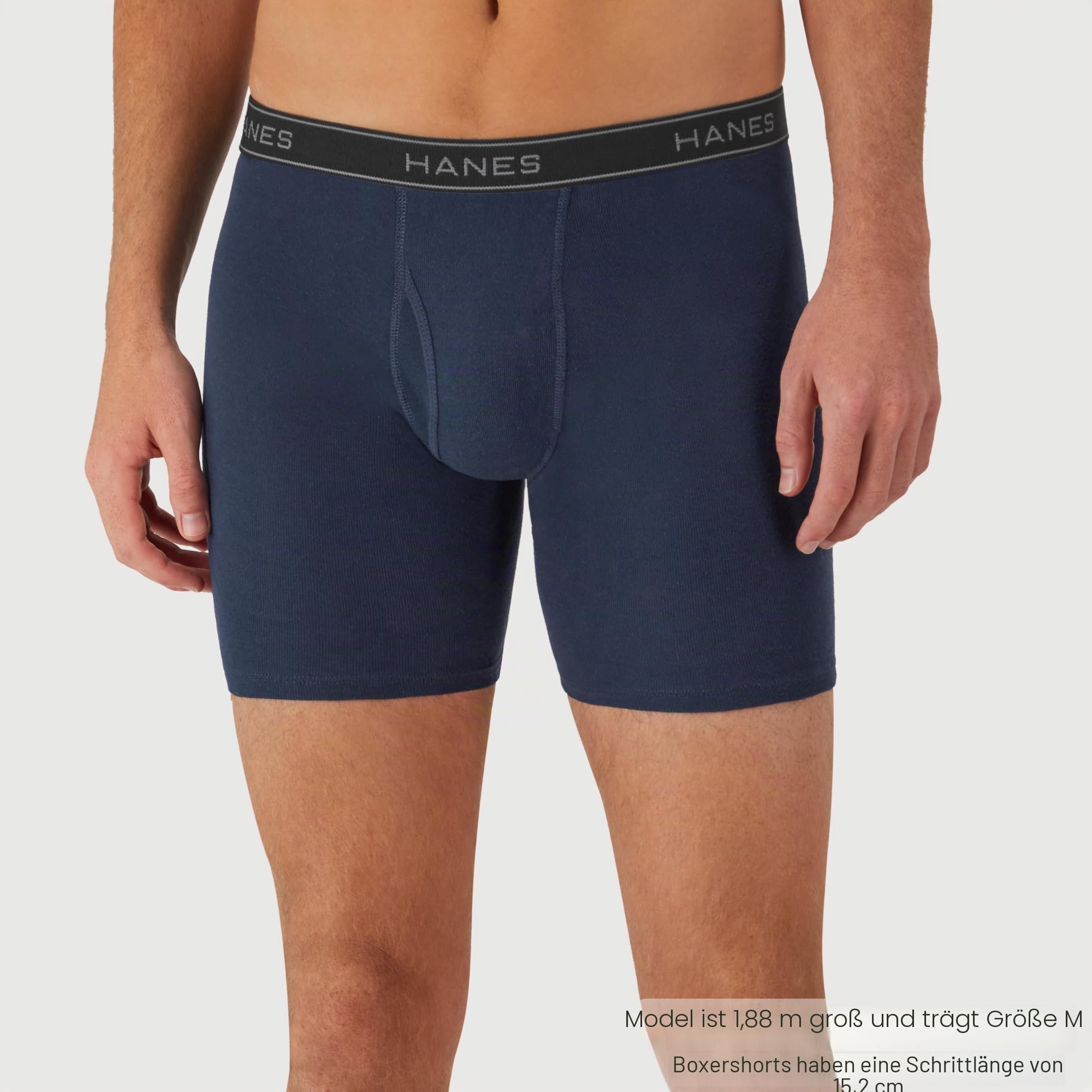 Hanes Herren Underwear Boxer Briefs, Cool Dri Moisture-Wicking Underwear, Cotton No-Ride-up for Men, Multi-Packs Available Retroshorts (12er Pack)