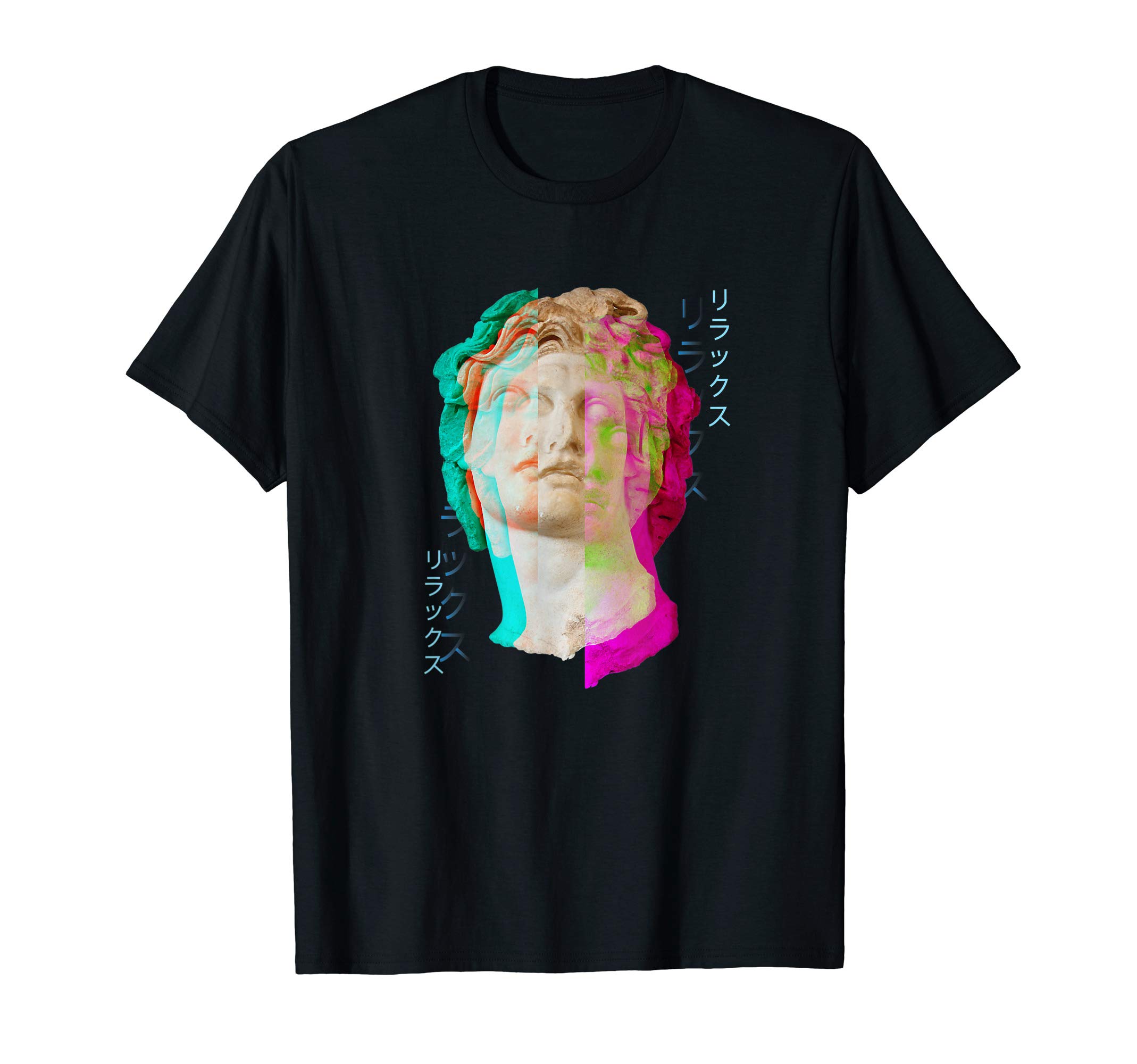 vaporwave aesthetic retrowave synthwave clothingglitch greek statue retrowave synthwave vaporwave aesthetic T-ShirtOEKO-TEX STANDARD 100