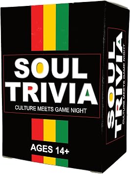 Soul Trivia African-American Culture Card Game with 100 Educational Cards for Celebrating Black History and Urban Heritage, Perfect for Game Nights and Gatherings, Great for Parties