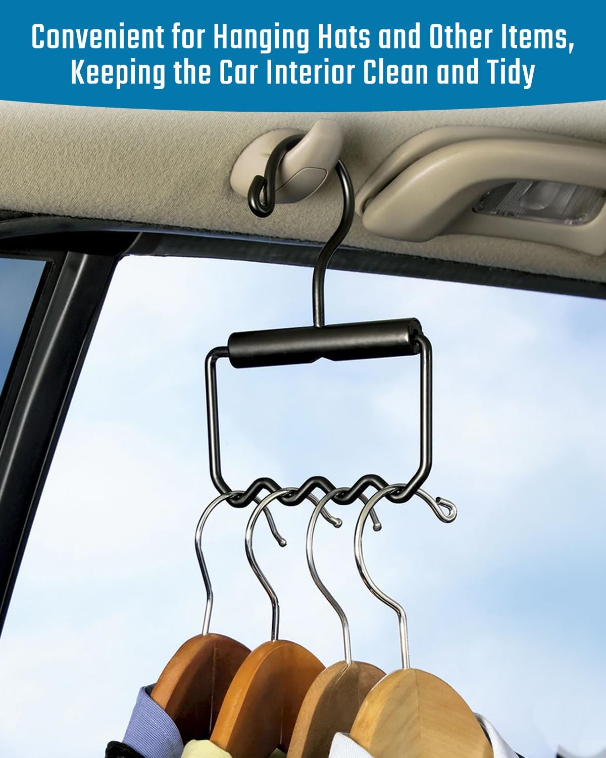 Car Clothes Hook Fit for Ford F-150 2015-2020, F-250/F-350 Super Duty 2017-2022, F-450/F-550 Super Duty 2017-2019, Suitable for Vehicles Without Sunroof, Replacement Part FL3Z9929024AA