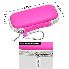 Heart Monitor Case Compatible with AliveCor Kardia Mobile ECG/for KardiaMobile 6L for Apple and Android Device - CASE ONLY (Rose Red)