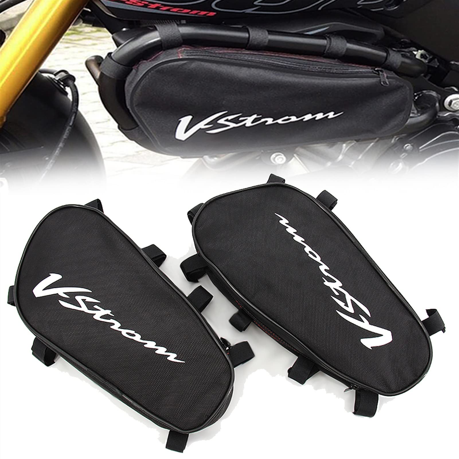 Sac à outils noir pour Suzuki V-Strom 1000 DL 1000 cadre de moto étanche