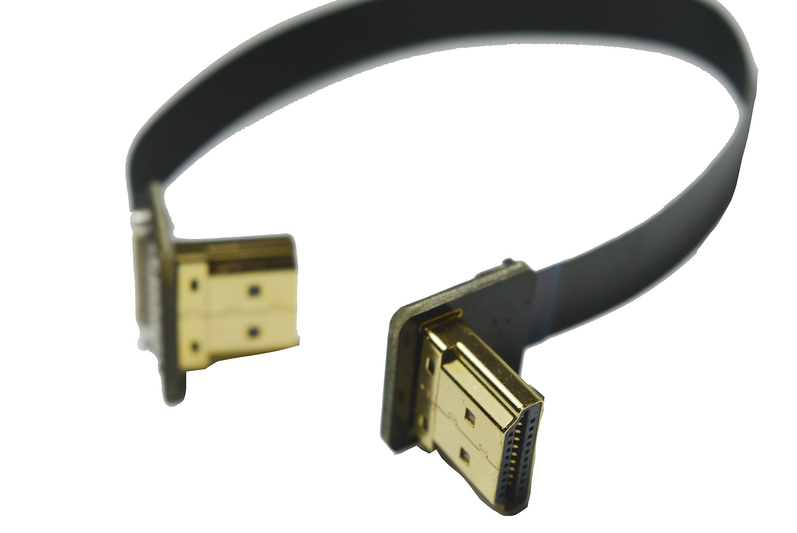 NFHK CYFPV Dual 90 graden rechts-up hoek HDMI Type A Male naar Mannelijk HDTV FPC Platte kabel voor FPV HDTV Multicopter Aerial Fotografie 10 cm