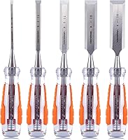 Vista 10 de VANQUISH Juego de cinceles de madera de alto impacto de 3 piezas con diseño de cincel de hoja forjada de una pieza para tallar carpintería (4611)