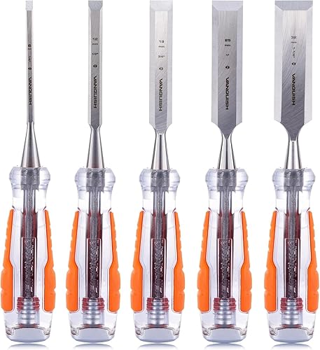 Miniatura 8 de VANQUISH Cincel de madera de alto impacto con hoja forjada de una pieza cincel de embutir de 3/4 pulgadas para carpintería (4605)