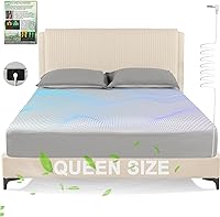 Vista 15 de Hojas de conexión a tierra tamaño queen, sábana ajustada con 10% fibra de plata pura y 90% algodón orgánico para cama con cable de conexión a tierra